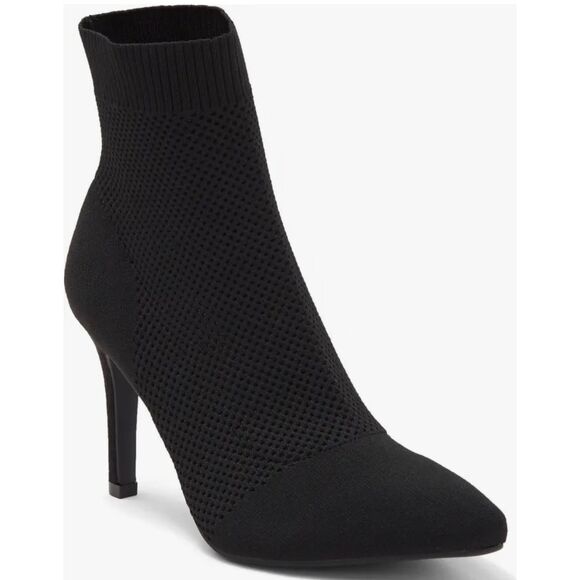 MIA Mckinley Sock Bootie Size 8 Black Pointed Toe Pull On Style NEW - Picture 1 of 6